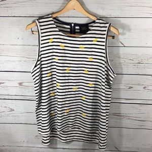 GUC W5 Striped Hi-Low Easy Fit Tank